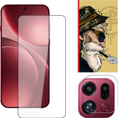 ARBAN Edge To Edge Tempered Glass for Oppo Find X9 Pro 5G Tempered Glass Screen Protector | Anti-Scratch | Edge to Edge Full Coverage | 9H Hardness ( 1 FRONT SCREEN GUARD + 1 CAMERA LENS PROTECTOR + 1 FREE BACK EMBOSSED SKIN001 )(Pack of 1)