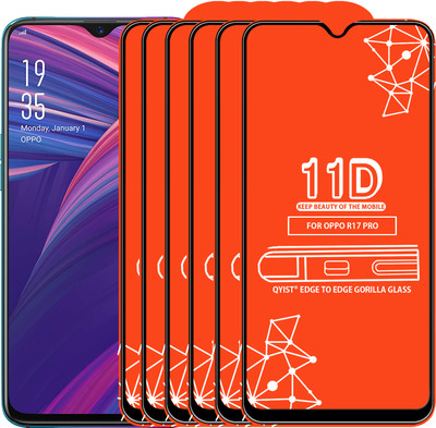 Qyist Edge To Edge Tempered Glass for Oppo R17 Pro(Pack of 6)