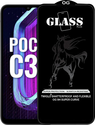 TWIGLO Edge To Edge Tempered Glass for REDMI POCO C31(Pack of 1)