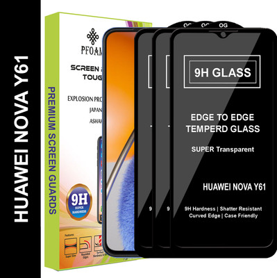 PFOAM Edge To Edge Tempered Glass for HUAWEI NOVA Y61(Pack of 3)