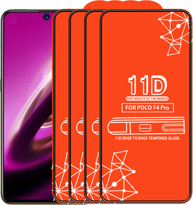 Roxel Edge To Edge Tempered Glass for Poco F4 Pro(Pack of 4)