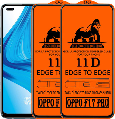 TWIGLO Edge To Edge Tempered Glass for OPPO F17 PRO(Pack of 2)