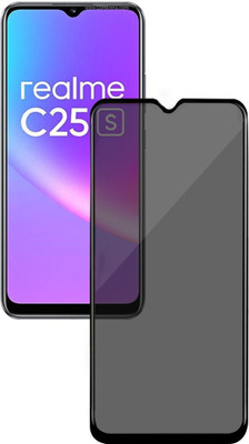 AuraX Edge To Edge Tempered Glass for realme C25s(Pack of 1)