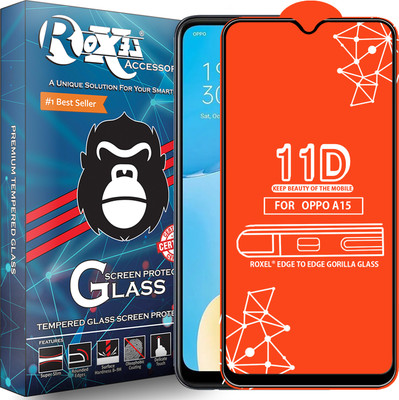 Roxel Edge To Edge Tempered Glass for Oppo A15(Pack of 1)