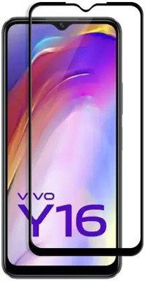 AKSHUD Edge To Edge Tempered Glass for vivo Y16(Pack of 1)