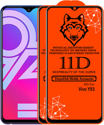 DeepzHub Edge To Edge Tempered Glass for Vivo Y93(Pack of 2)