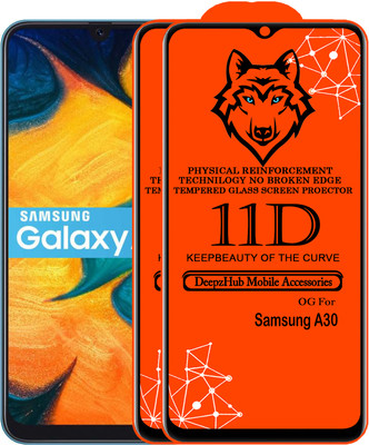 CRodible Edge To Edge Tempered Glass for Samsung Galaxy A30(Pack of 2)