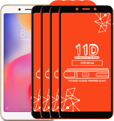 Roxel Edge To Edge Tempered Glass for Mi Redmi 6A(Pack of 4)