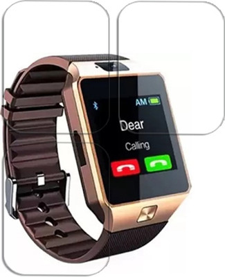 SOMTONE Edge To Edge Tempered Glass for Dz09 Bluetooth Smart Wrist Watch SMARTWATCH SCREEN GUARD(Pack of 3)