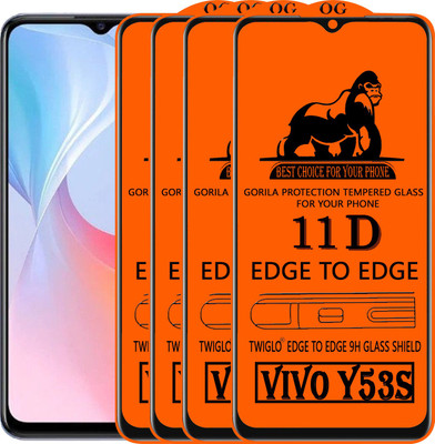 TWIGLO Edge To Edge Tempered Glass for VIVO Y53S(Pack of 4)