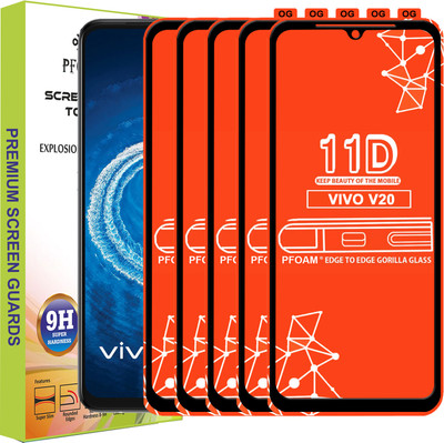 PFOAM Edge To Edge Tempered Glass for VIVO V20(Pack of 5)
