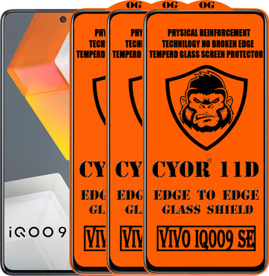 CYOR Edge To Edge Tempered Glass for VIVO IQ009 SE(Pack of 3)