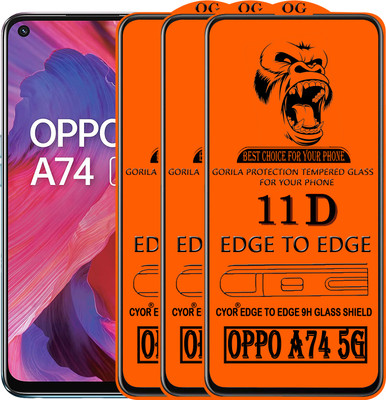 CYOR Edge To Edge Tempered Glass for OPPO A74 5G(Pack of 3)