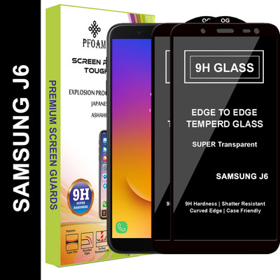 PFOAM Edge To Edge Tempered Glass for Samsung Galaxy J6(Pack of 2)