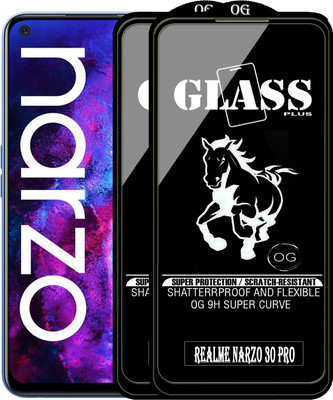 PFOAM Edge To Edge Tempered Glass for REALME NARZO 30 PRO(Pack of 2)