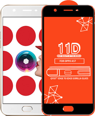 Qyist Edge To Edge Tempered Glass for Oppo A57(Pack of 1)