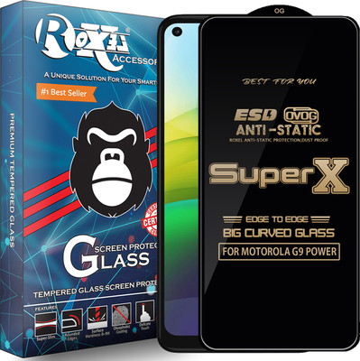 Roxel Edge To Edge Tempered Glass for MOTOROLA G9 POWER(Pack of 1)