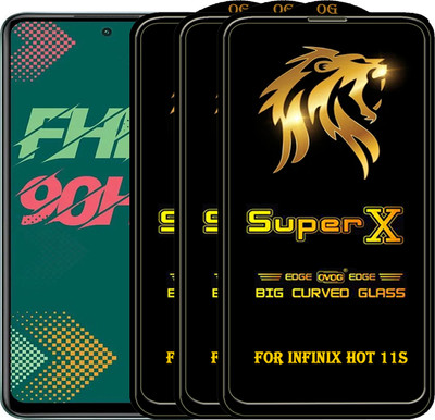 PFOAM Edge To Edge Tempered Glass for INFINIX HOT 11S(Pack of 3)