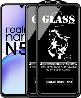 PFOAM Edge To Edge Tempered Glass for REALME NARZO N53(Pack of 2)