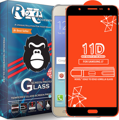Roxel Edge To Edge Tempered Glass for Samsung Galaxy J7(Pack of 1)