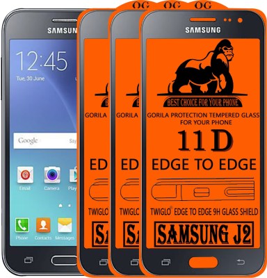 TWIGLO Edge To Edge Tempered Glass for Samsung Galaxy J2(Pack of 3)