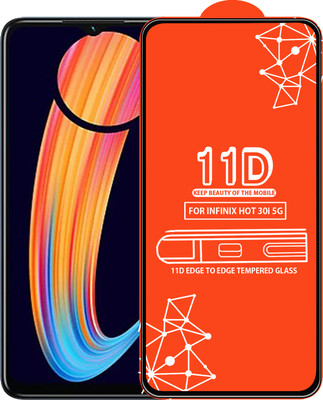 Roxel Edge To Edge Tempered Glass for Infinix Hot 30I(Pack of 1)