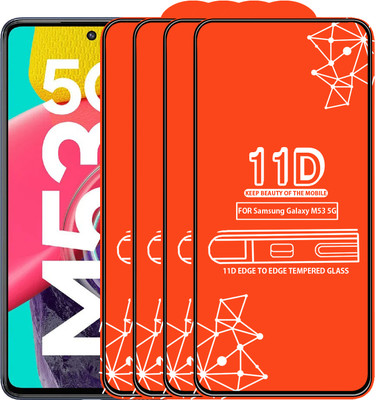 Qyist Edge To Edge Tempered Glass for Samsung Galaxy M53 5G(Pack of 4)
