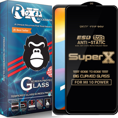 Roxel Edge To Edge Tempered Glass for MI 10 POWER(Pack of 1)