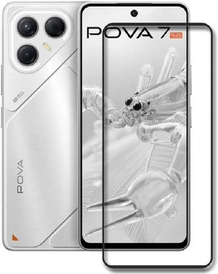 Hyper Edge To Edge Tempered Glass for Tecno Pova 7 5G(Pack of 1)