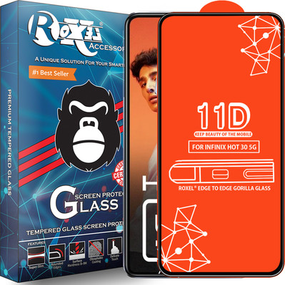 Roxel Edge To Edge Tempered Glass for Infinix Hot 30 5G(Pack of 1)