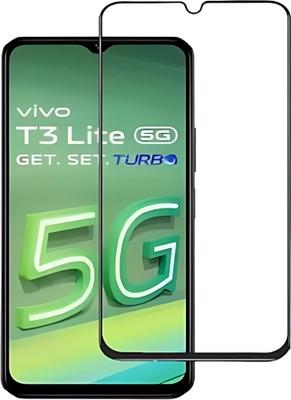 ALONZO Edge To Edge Tempered Glass for Vivo T3 lite 5G, Screen protection(Pack of 1)