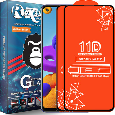Roxel Edge To Edge Tempered Glass for Samsung Galaxy A21S(Pack of 2)