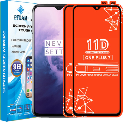 PFOAM Edge To Edge Tempered Glass for ONE PLUS 7(Pack of 2)