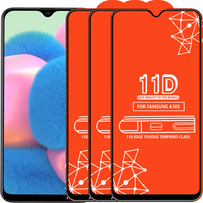 Roxel Edge To Edge Tempered Glass for Samsung Galaxy A30S(Pack of 3)