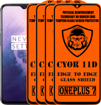 CYOR Edge To Edge Tempered Glass for ONEPLUS 7(Pack of 4)