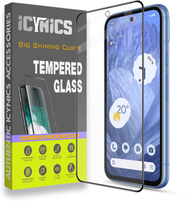 ICYNICS Edge To Edge Tempered Glass for Google Pixel 8a, Anti-Fingerprint, Waterproof, Oil-resistant, Bubble-Free, Anti-Static, Scratch Resistant Full Coverage with Wooden box to ensure safety(Pack of 1)