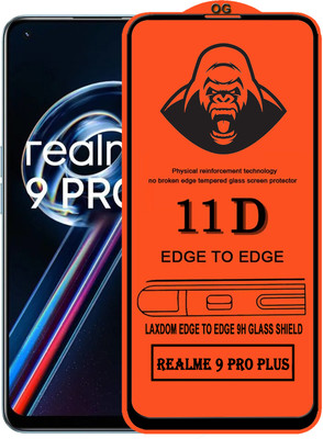 Laxdom Edge To Edge Tempered Glass for REALME 9 PRO PLUS(Pack of 1)