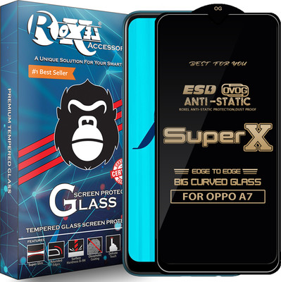 Roxel Edge To Edge Tempered Glass for OPPO A7(Pack of 1)
