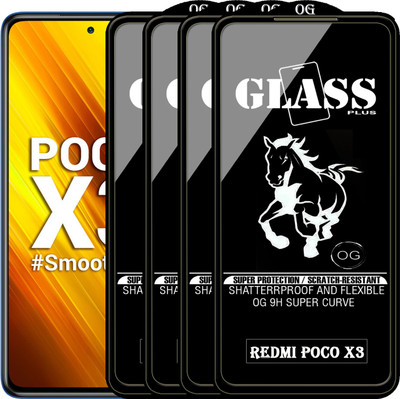 PFOAM Edge To Edge Tempered Glass for REDMI POCO X3(Pack of 4)