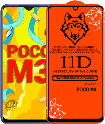 CRodible Edge To Edge Tempered Glass for POCO M3(Pack of 1)