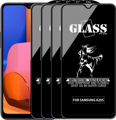 Qyist Edge To Edge Tempered Glass for SAMSUNG GALAXY A20S(Pack of 4)