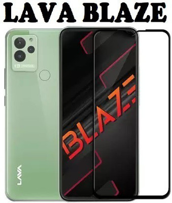LIKEDESIGN Edge To Edge Tempered Glass for LAVA BLAZE, Lava Blaze(Pack of 1)