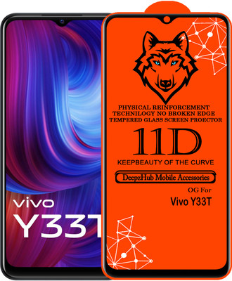 DeepzHub Edge To Edge Tempered Glass for vivo Y33T(Pack of 1)