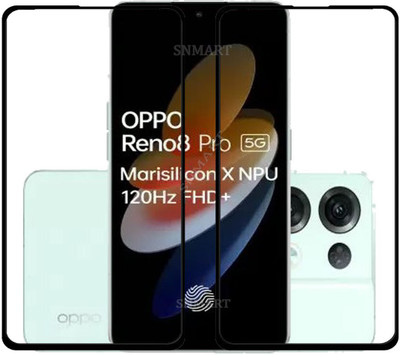 SNMART Edge To Edge Tempered Glass for OPPO Reno8 Pro 5G(Pack of 2)