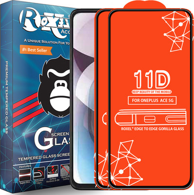 Roxel Edge To Edge Tempered Glass for Oneplus Ace 5G(Pack of 2)
