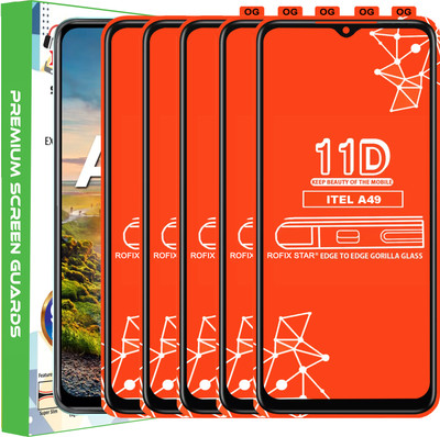 Rofix star Edge To Edge Tempered Glass for ITEL A49(Pack of 5)