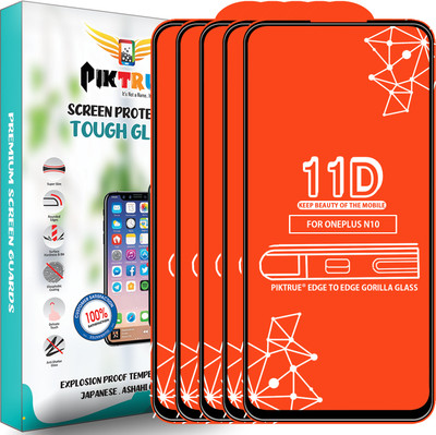 PikTrue Edge To Edge Tempered Glass for Oneplus N10(Pack of 5)