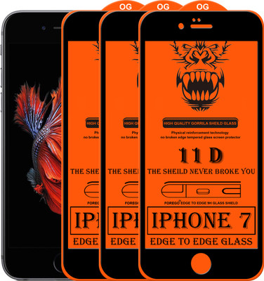 Forego Edge To Edge Tempered Glass for Apple iPhone 7(Pack of 3)