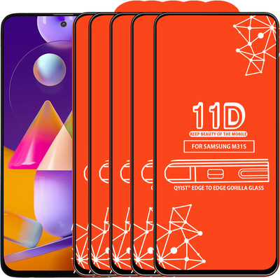 Qyist Edge To Edge Tempered Glass for Samsung Galaxy M31S(Pack of 5)