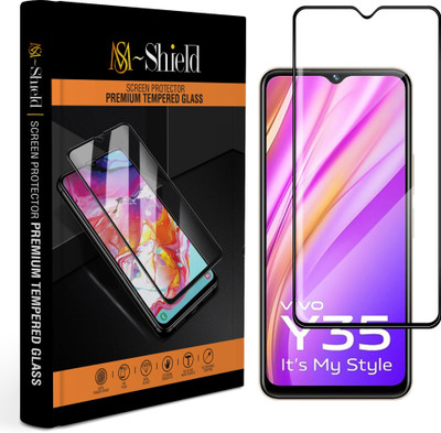 MS-Shield Edge To Edge Tempered Glass for Vivo Y35, With Camera Lens Protector(Pack of 1)